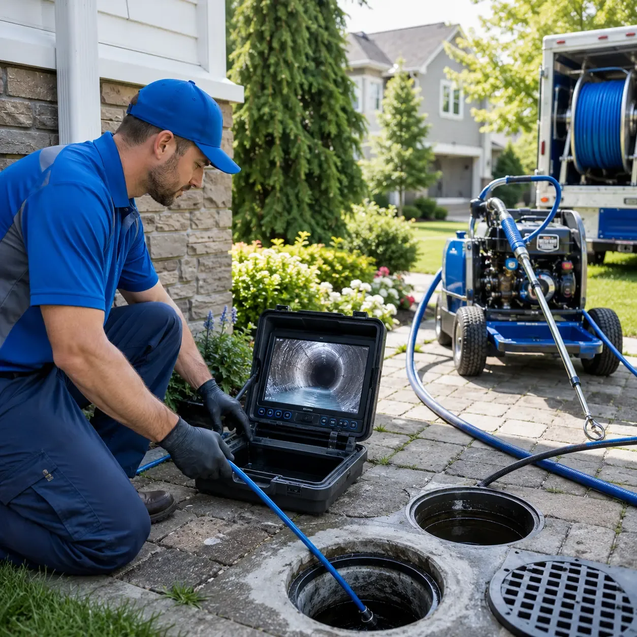 Outdoor drain cleaning professionals serving West Jefferson, NC